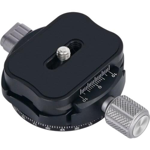 Mini Pan Panorama Baseplate Quick Release Plate Tripod Rig 360 degreee View Photo Camera fr Head 1/4" Mount
