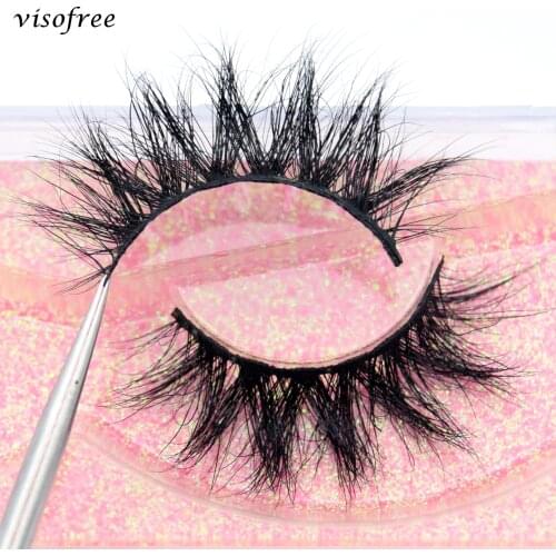 Visofree Makeup Eyelashes 3D Mink Lashes Fluffy Soft Wispy Volume Natural long Cross False Eyelashes Eye Lashes Reusable Eyelash