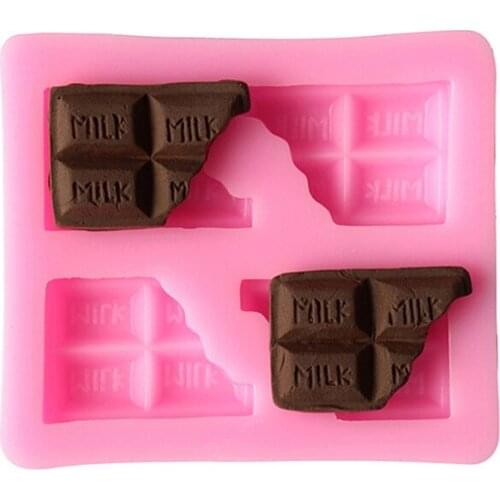 Silicone Fondant Mold Half piece of Chocolate Shape Candy Mould Handmade DIY Baking Accessories Bakeware Tool Decoration
