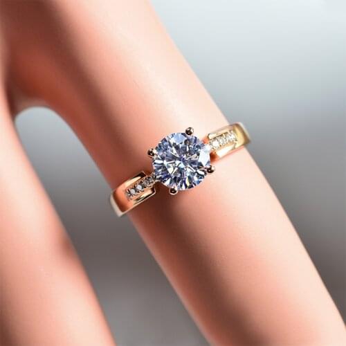 Bridal Promise Love Wedding Ring Romantic Female Solitaire Engagement Ring 925 Sterling Silver Rose Gold Rings For Women Jewelry