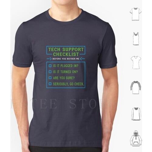 Tech Support Checklist Coding Shirt For Programmer T Shirt Design Computer Programming Motherboard T Shirt Cotton Men Diy Print