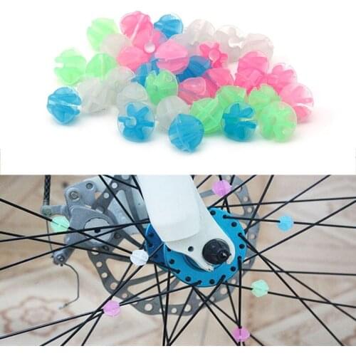 36X Colorful Plastic Cycle Bike Wheel Spoke Clip Luminous Beads Bicycle Decors