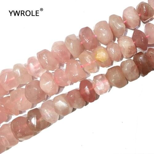 AAA+ Natural Stone Beads Rose Pink Quartz Beads For Jewelry Making DIY Bracelet, Necklace Size 9-14 mm Strand 15" Handmade