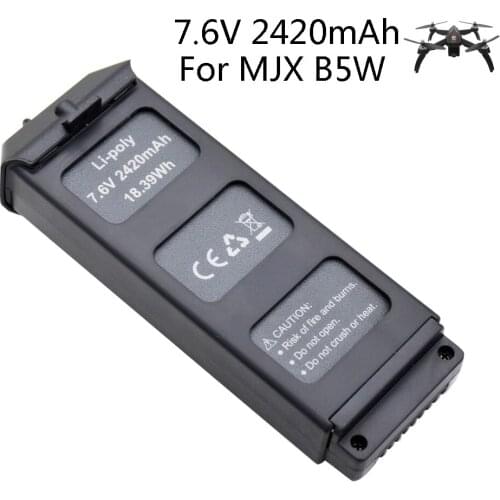 High capacity 7.6V 2420mAh upgrade liPo Battery for MJX B5W 4K Brushless GPS RC Drone Spare Parts Accessories X5 Pro Battery
