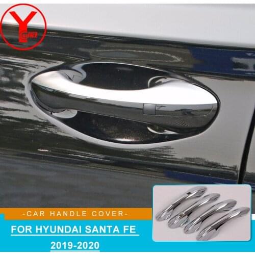 For Hyundai Santa fe Santafe 2019 2020 2021 Accessories Car Door Handle Catch Cover Molding Protector Tuning Bowl Panel YCSUNZ