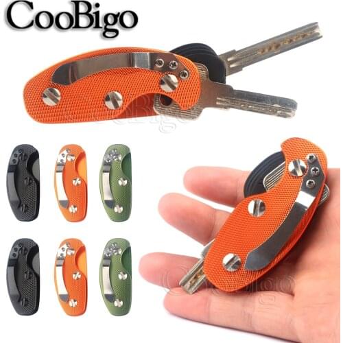 Aluminum Key Holder Organizer Clips Folder Keychain Keyring Portable EDC Mini Pocket Tools Bag Wallet Backpack DIY Accessory 1pc
