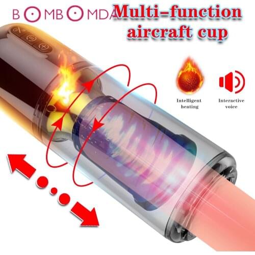 Automatic Telescopic Men Masturbate Adult Sex Toys For Men Dick Rotation Vibrator Real Vagina Vacuum Sucking Cup Erotic Sex Shop