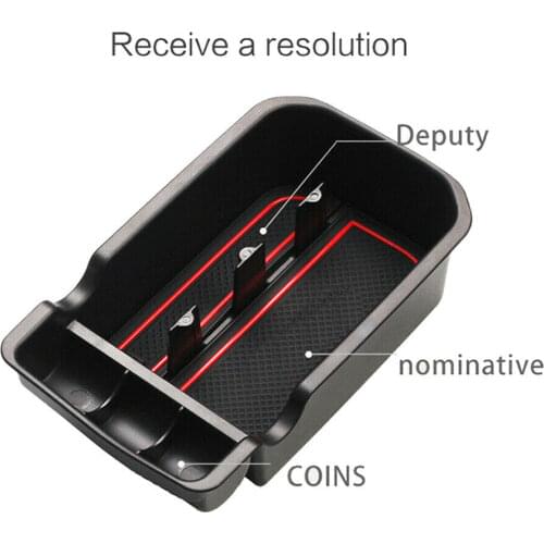 Car Inner Armrest Storage Box Fits Jeep Compass 2017-2020 Armrest Console Central Slot Storage Box Auto Accessories 1PC