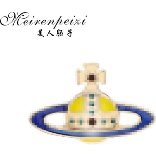 Meirenpeizi Enamel Pin Brooch Planet flying brooch Astronomy enthusiast Lovers Shirt Lapel Pin Gift Dropshiping