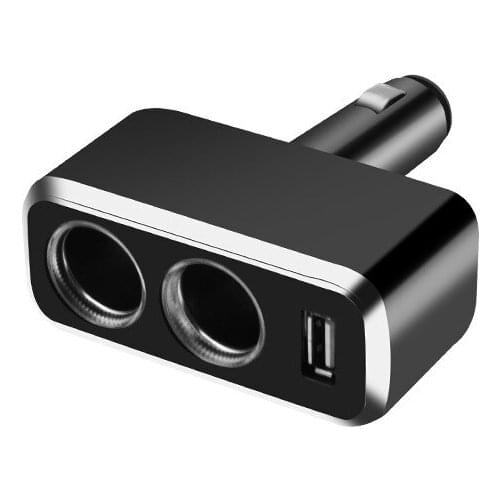 Shunwei 1 1 2 band USB power distributor 90 free rotation cigarette lighter USB vehicle filled with SD1909