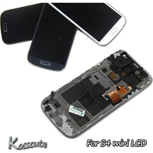 For Samsung S4 mini LCD Display For Samsung Galaxy S4 mini i9190 i9192 i9195 LCD with Touch Screen Digitizer Assembly with frame