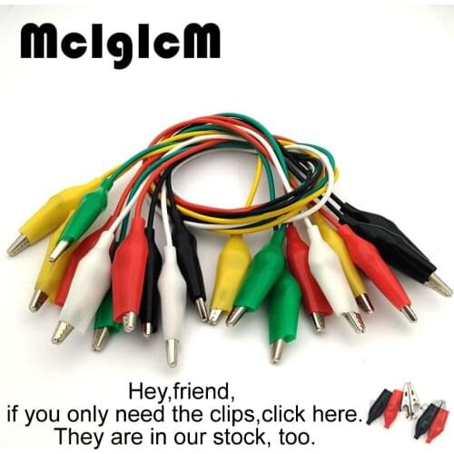 Double-ended crocodiles clip 5 Colors for Text crocodiles with cable finder for test leads electrical crocodile clips