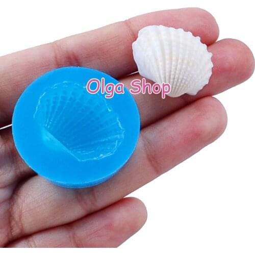 DYL500 16.1mm x 23mm Shell Silicone Mold Fondant Cake Decoration Candy Resin Clay Earrings Necklace Craft Soap Candle FOOD SAFE