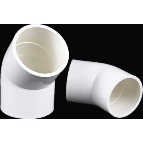 PVC inside diameter 20/25/32/40/50mm Water Supply Pipe Fittings 45 degrees Elbow Connectors Plastic Joint Irrigation Water Parts