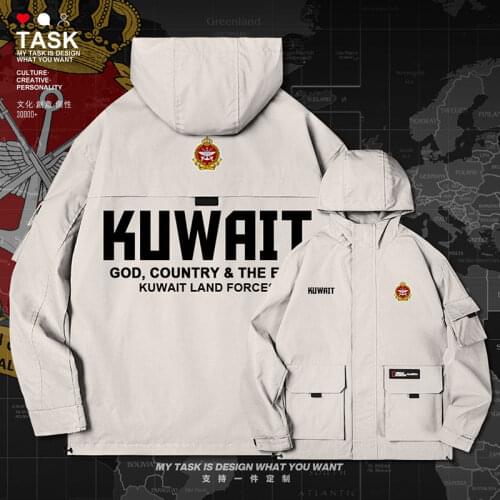 Kuwait Kuwaiti KWT men jacket hooded Land Force logo army fan long sleeve coat fashion chaquetas hombre nation clothes autumn