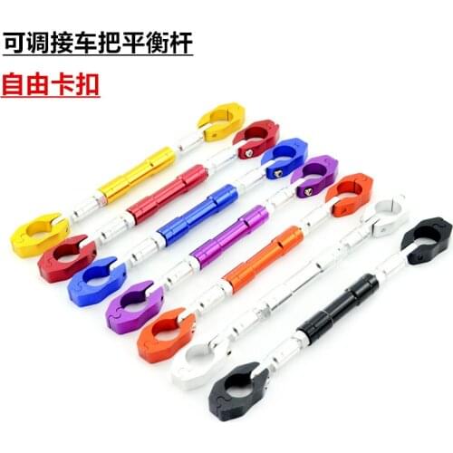 Motorcycle CNC Aluminum 7/8" Handlebars Wheel Strengthen Grips Steering Cross Bar Adjustable Crossbar