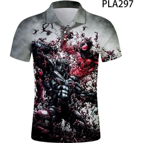 2020 New Summer Venom 3D Printed Men Polo Shirt Fashion Streetwear Casual Summer Polo Homme Harajuku Short Sleeve Ropa