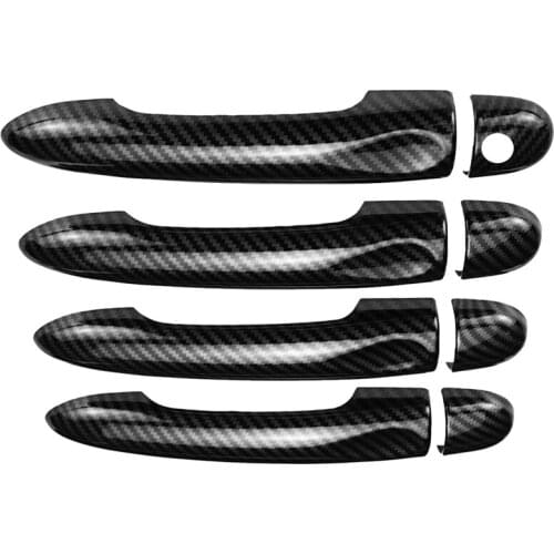 Carbon Fiber Door Handle Cover Trim with Key Hole for Renault Megane 3 2008-2016