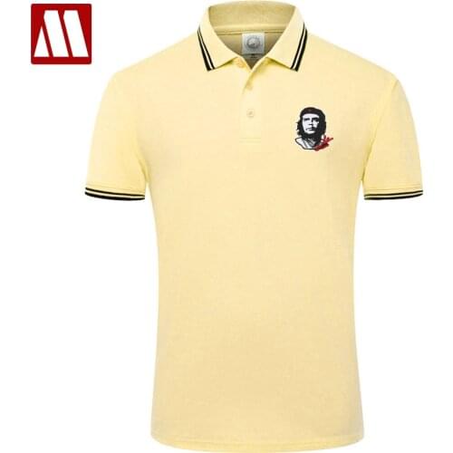 2021 New Arrival Che Guevara Embroidery Man Casual Polo Shirts England Style Mens Short Sleeve Cotton Polos Shirt Big Size XXXL