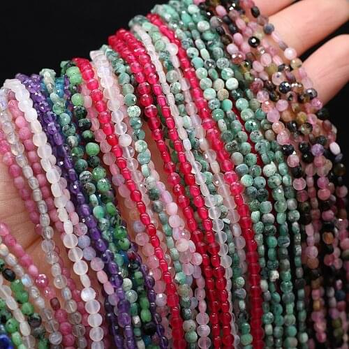 Wholesale AAA Natural Semi-precious Stones Oblate Section Loose Spacer Beads for DIY Necklace Bracelet Making Jewelry 36cm Gift