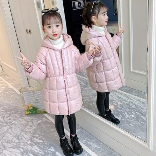 Girls' Coat Babys Kids Down Jacket 2021 Cute Thicken Winter Autumn Top Cardigan Overcoat Long Sleeve Cotton Childrens Clothing