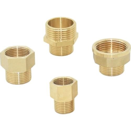 Brass Male 1/2 3/4 1 Inch Female Threaded Connector Pipe Repair Extend Reducing Adapter Copper Joint For Bathroom Faucets