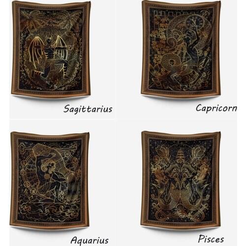 Psychedelic Tapestry Wall Hanging Demon Angle Divination Bedspread Constellations Tapestry Blanket Home Decoration Accessories