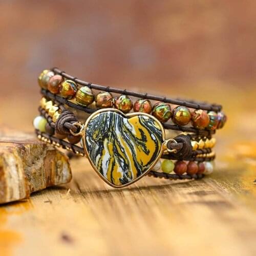 Pink Emperor Stone of Love Bracelets Nautural Stone 3 Layer Wrap Bracelet for Women Luxury Jewelry Charm Bracelets Dropshipping