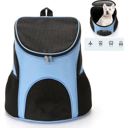 Foldable Pet Carrier Backpack Dog Cat Outdoor Travel Carrier Packbag Portable Zipper Mesh Pet Backpack Pet Out Bag Cat Backpack