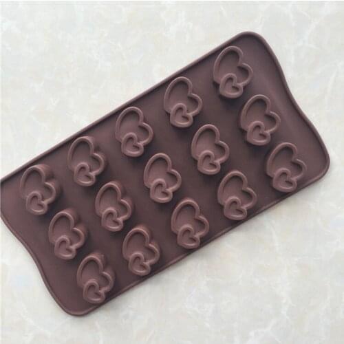 15 Even Small Heart Silicone Chocolate Mold Ice Grid Mold XG070