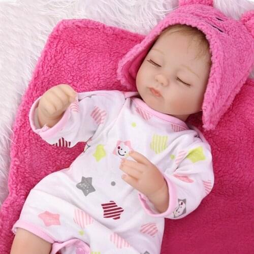 Silicone Reborn Dolls Toys for Girls real Alive baby Doll pink star clothing set bebes reborn menina de silicone