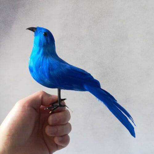 About 22cm blue bird real life toy foam&feathers bird model garden decoration filming prop,gift h1587