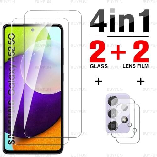 Screen Protector For Samsung Galaxy A52 5G full cover tempered glass on for samusng a22 a32 a72 a42 a12 m12 camera safety film