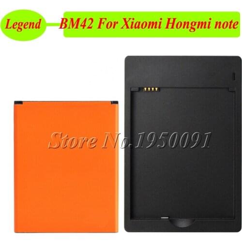 1LOT=1PC Wall Charger +1PC 3100mAh BM42 For Xiaomi Redmi note Battery Hongmi Note Red Rice NOTE Batterie Bateria AKKU