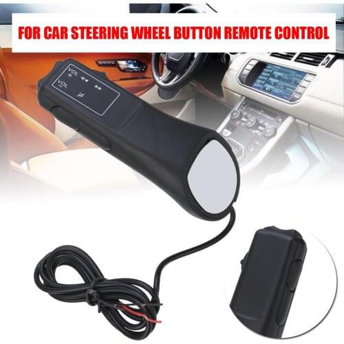 1pc Black Car Steering Wheel Stalk Button Radio DVD GPS Remote Control Support Android Wince Auto Multimedia Player