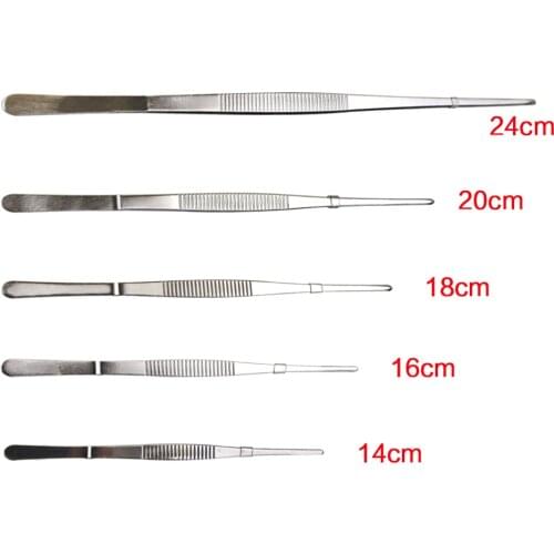 1Pcs Livestock Veterinary Tweezers Forceps Stainless Steel Surgical Forceps Heat Resistant Straight Tweezers