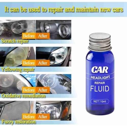 10/30/50ML Car Headlight Repair Fluid Scratch Remove Headlight Coating Polish Refurbishment Agnet Set Car Cleaning Accessories