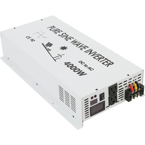 4000W Pure Sine Wave Inverter 24V 120V Solar Power Inverter Battery Power Supply 12V/48V/96V DC to 220V/230V/240V AC Converter