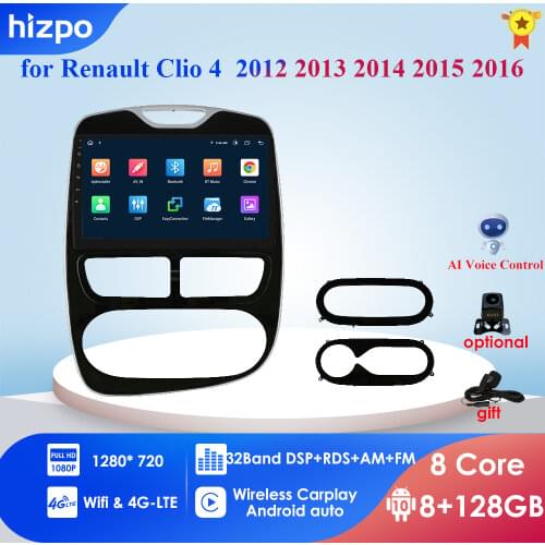 2 Din Android 10 Car Radio For Renault Clio 2012-2016 Car Multimedia Player Video GPS USB DVR Camera FM AM RDS DTV DAB