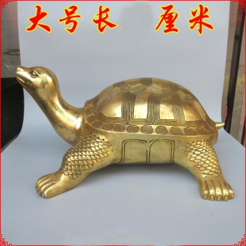 HOT SALE #38CM large 2020 HOME Shop company efficacious thriving business wealth jin gui GOLD Turtle brass FENG SHUI statue