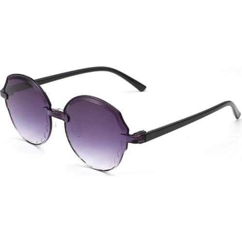 One Piece Round 9 Colors Boys Girls Rimless Sunglasses Children Gradient Gafas Sun Glasses Kids Oculos Child Eyewear