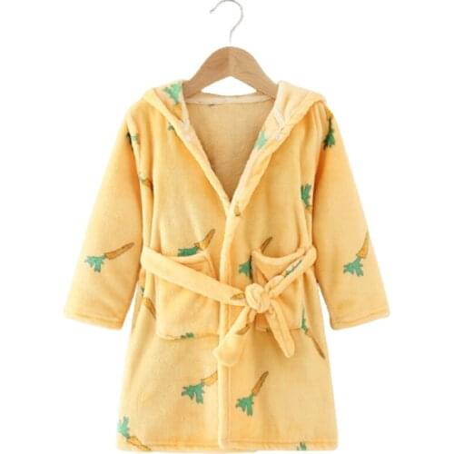 Children Bath Robes Flannel Winter Kids Sleepwear Robe Infant Pijamas Nightgown For Boys Girls Pajamas Baby Clothes