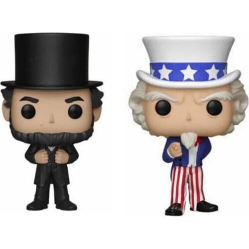 Funko pop LINCOLN 10# Uncle Sam 12# with original box Bobble Figure, Dr. Doom Figure Collectible Model Toys