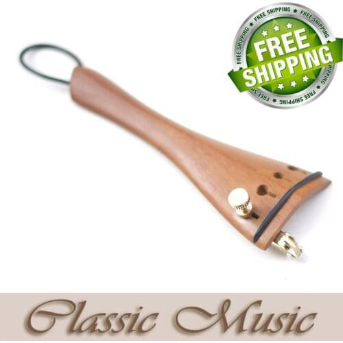 Boxwood Tailpiece for Viola (15' - 16.5'), with one gold plated fine tuner on E string,Freeshipping