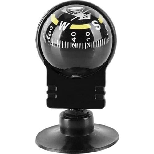 Outdoor Black Plastic Car Boat Truck Suction Compass Pocket Ball Compass Dashboard Dash Mount Navigation Compass
