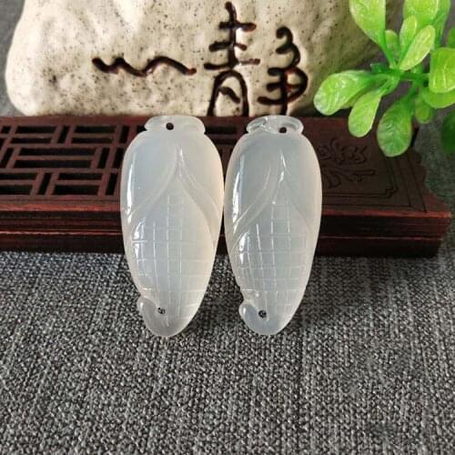 Natural ice seed jade bone marrow corn pendant dofu jade pendant