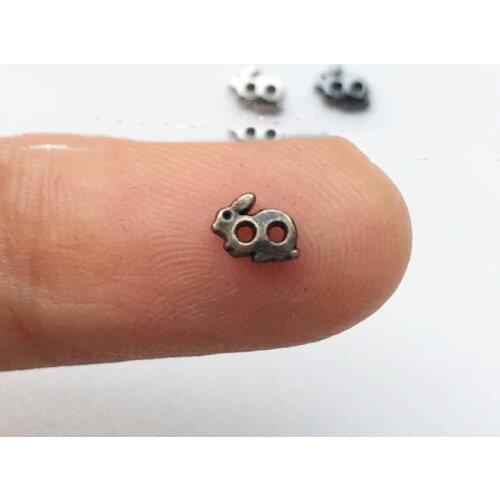 Mini 4MM Rabbit Mini Ultra Small Metal Button Doll Clothes Dress Skirt Sewing Buttons