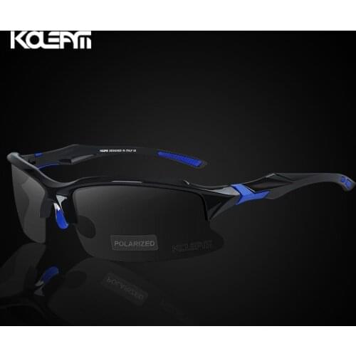 KDEAM Semi Rimless TR90 Sport Polarized Sunglasses Fashion U400 Unbreakable Driving Gafas de sol Men Women Shades with Case