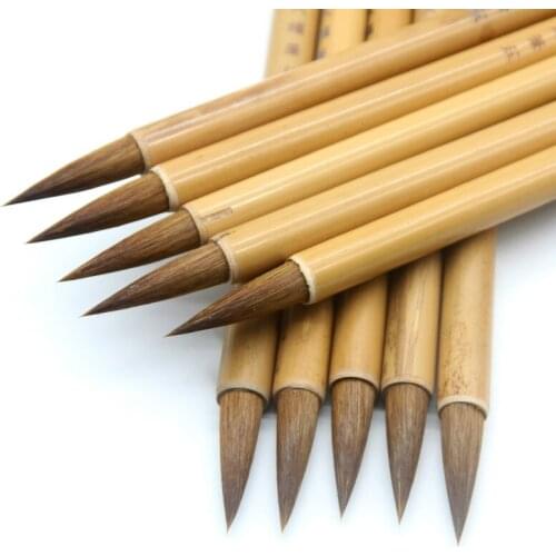 Chinese Calligraphy Pens Set Caligrafia Wolf Hair Writing Brushes 3pcs/set Calligraphie Weasel Hair Brush Pen Tinta China