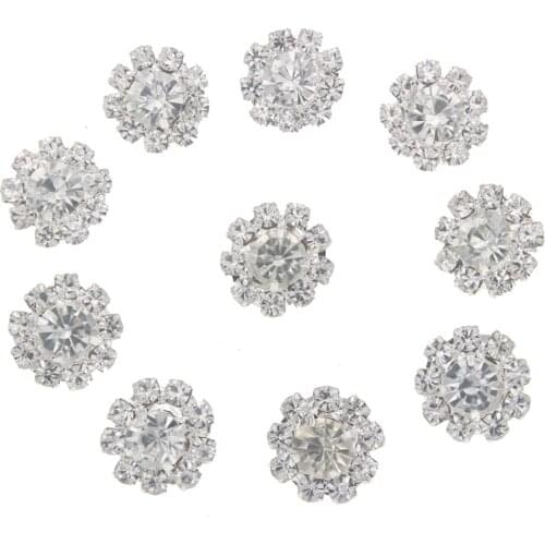 Nidalee 16mm Rhinestone Shank Buttons Sewing Botones in Metal Upholstery Solid Brass Decorative For Garment Clothing Coat